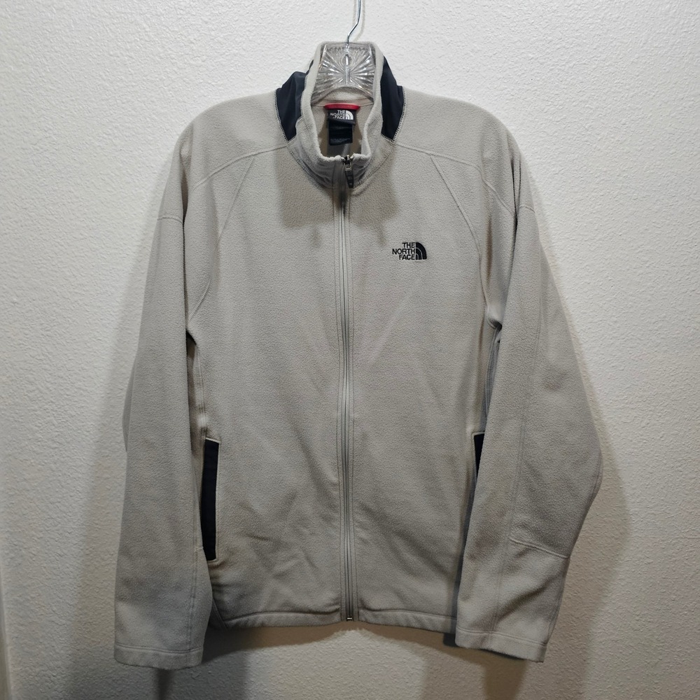 The North Face Mens FlashDry Full Zip Fleece Jacket gray Black Large L